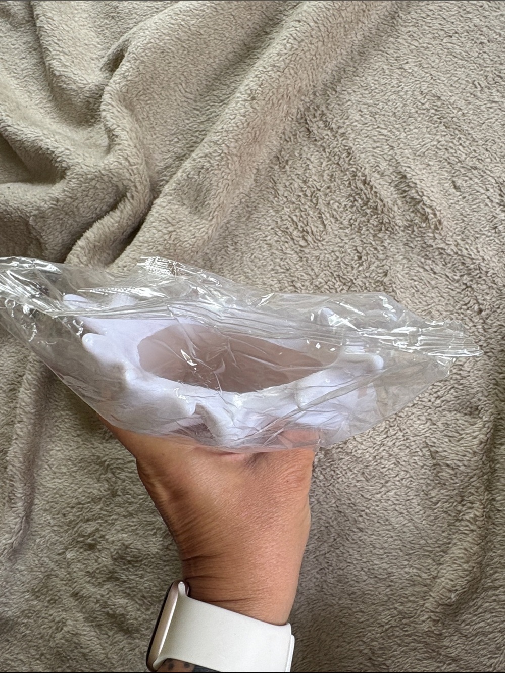 White heavy plastic Face Brush Holder for Makeup Brushes - Picture 2 of 4